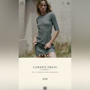 CARMEN DRESS -- LA MADDALENA GINGHAM / M